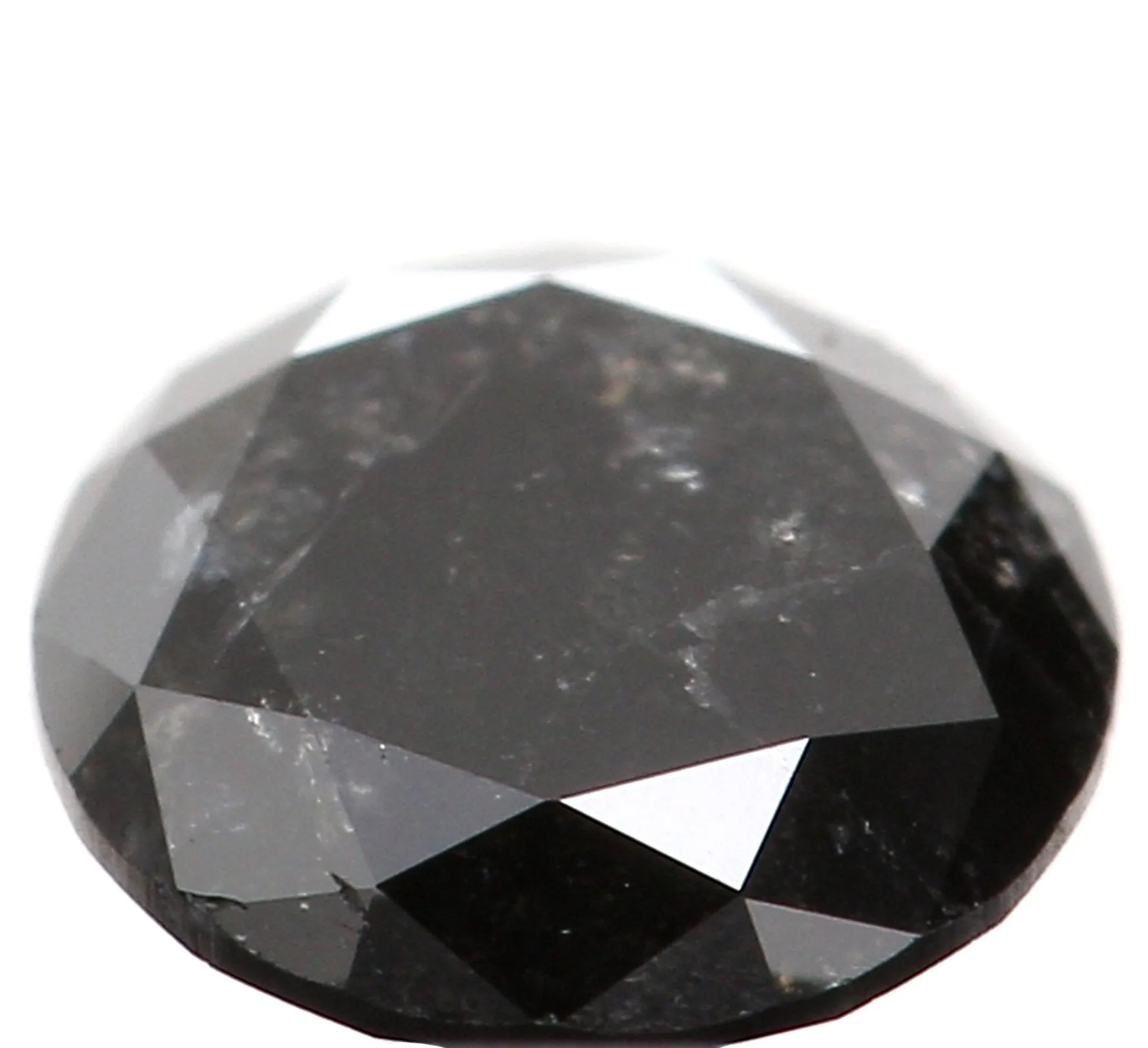 0.43 CT Natural Loose Round Shape Diamond Black Grey Color Round Shape Diamond 4.75 MM Salt And Pepper Round Brilliant Cut Diamo