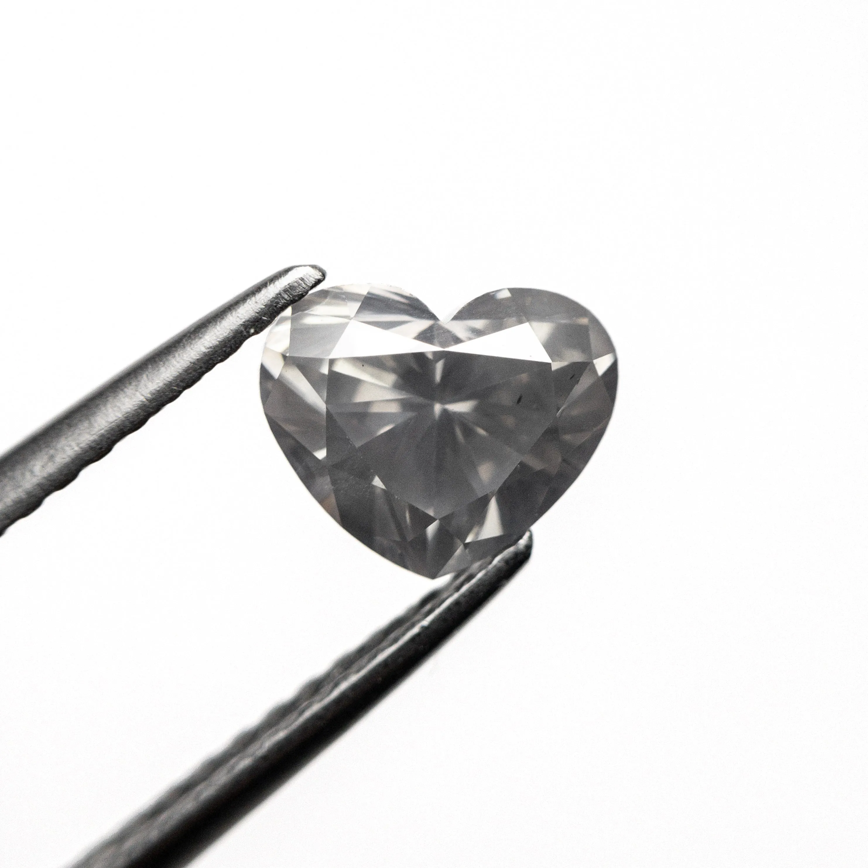 1.00ct 6.84x5.60x3.93mm SI1 Fancy Grey Heart Brilliant 21593-07