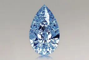 1.21 Carat Pear Blue Lab Diamond