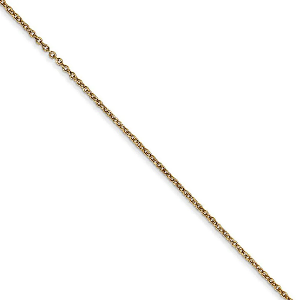 14k Yellow Gold & Pink Enamel Awareness (29mm) Necklace