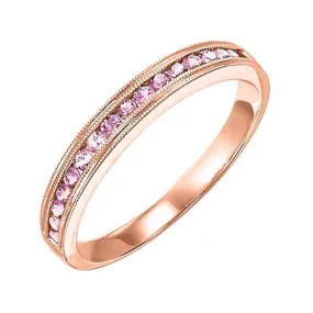 14KT ROSE GOLD PINK TOURMALINE (1/4 CTW) RING