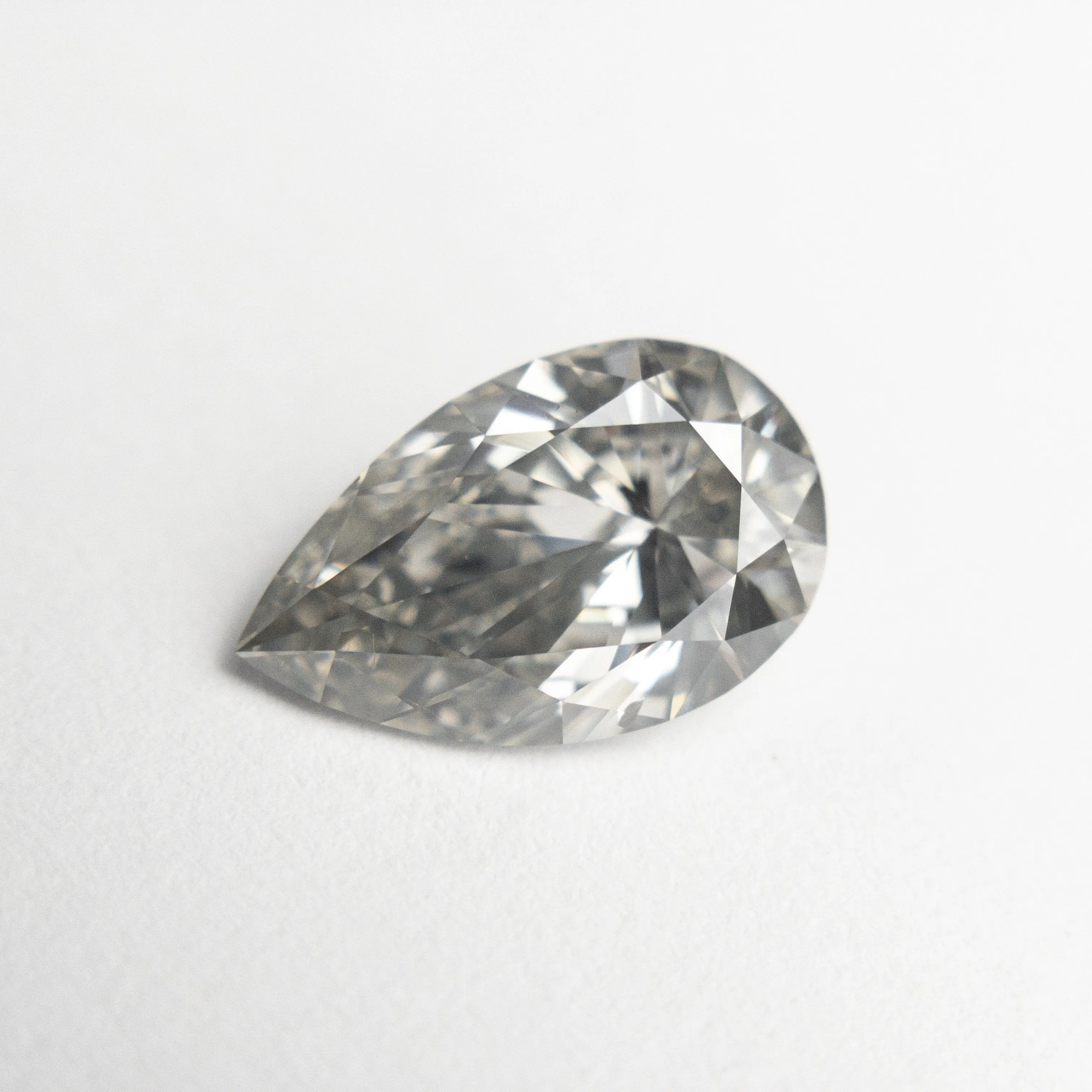 1.59ct 10.41x6.56x3.79mm GIA SI2 Fancy Grey Pear Brilliant 18860-01