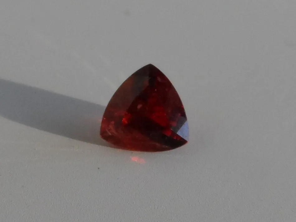 .50 CT.TRILLION CUT BURNT RED/ORANGE MONTANA GARNET