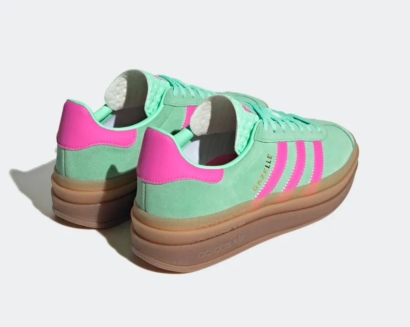 Adidas Originals Gazelle Bold Pulse Mint Screaming Pink Gum M2 H06125