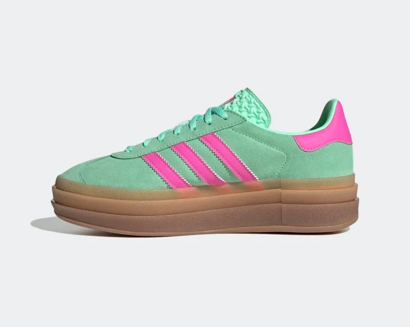 Adidas Originals Gazelle Bold Pulse Mint Screaming Pink Gum M2 H06125