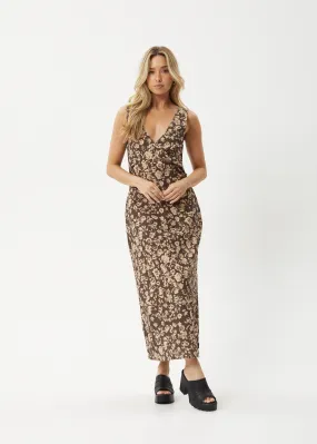 AFENDS Womens Juliet - Maxi Dress - Coffee