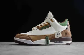 Air Jordan 3 Retro SE White Dark Brown Green Shoes 398614-500