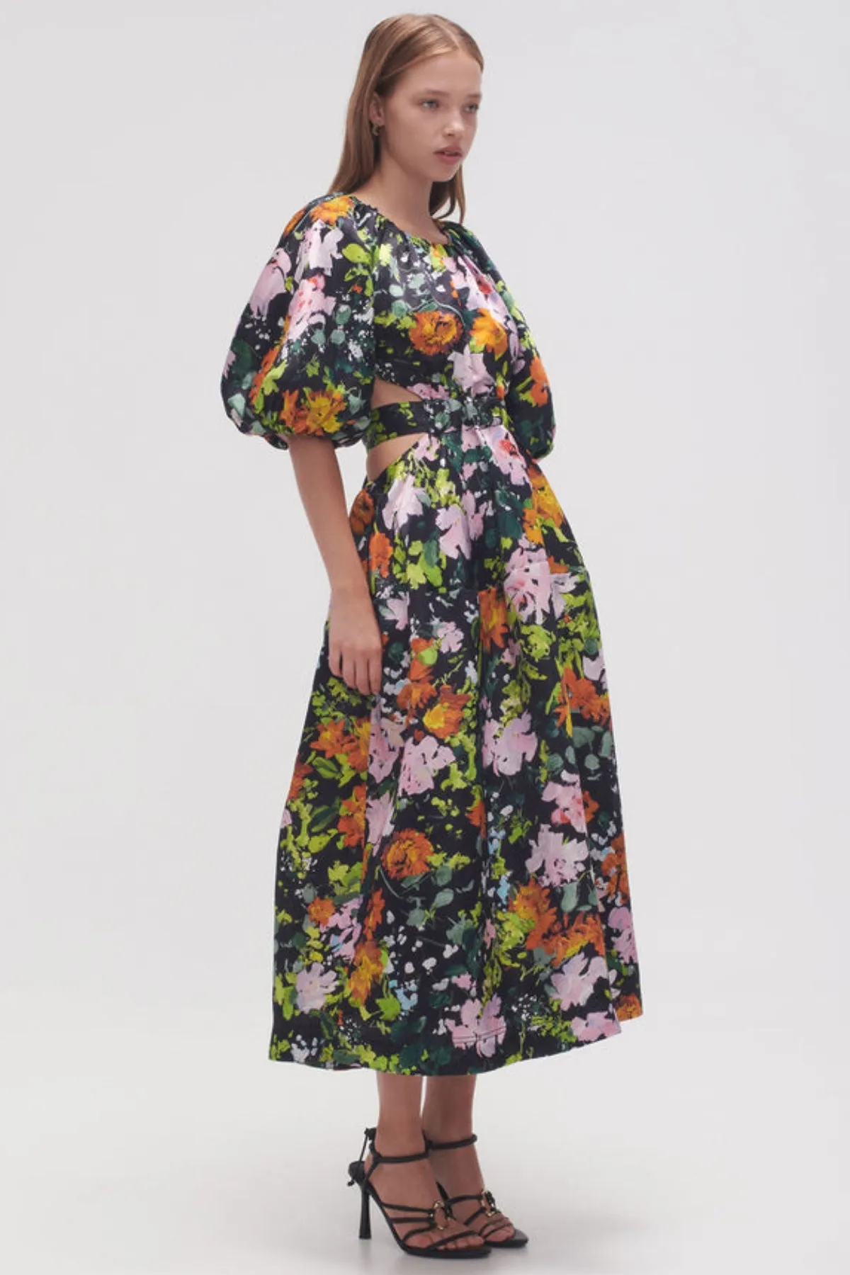 AJE Mimosa Cutout Midi (Floral)