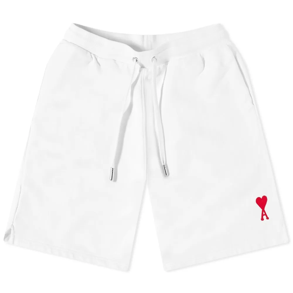 AMI Small A Heart ShortsWhite & Red