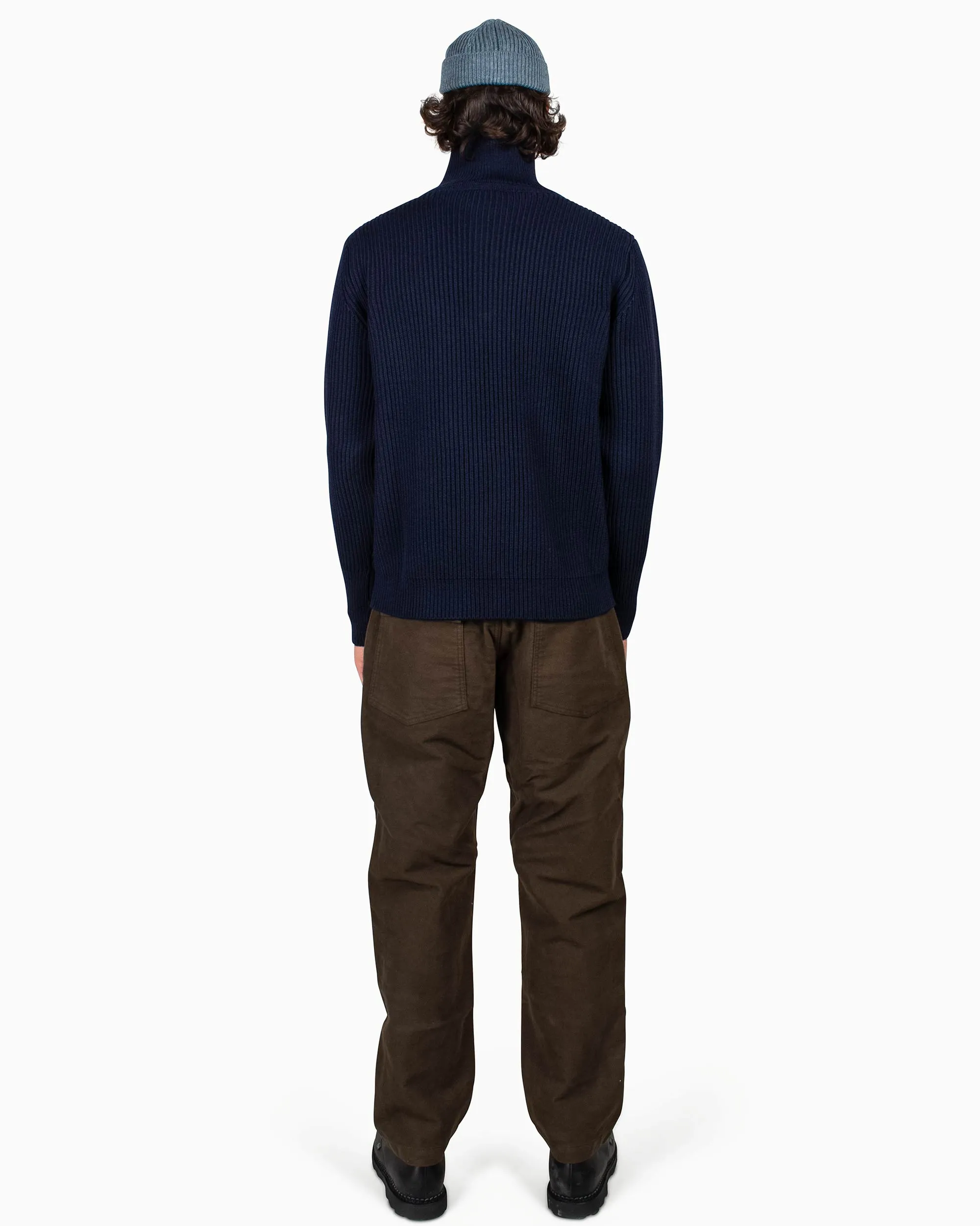 Andersen-Andersen Navy Half-Zip Navy Blue