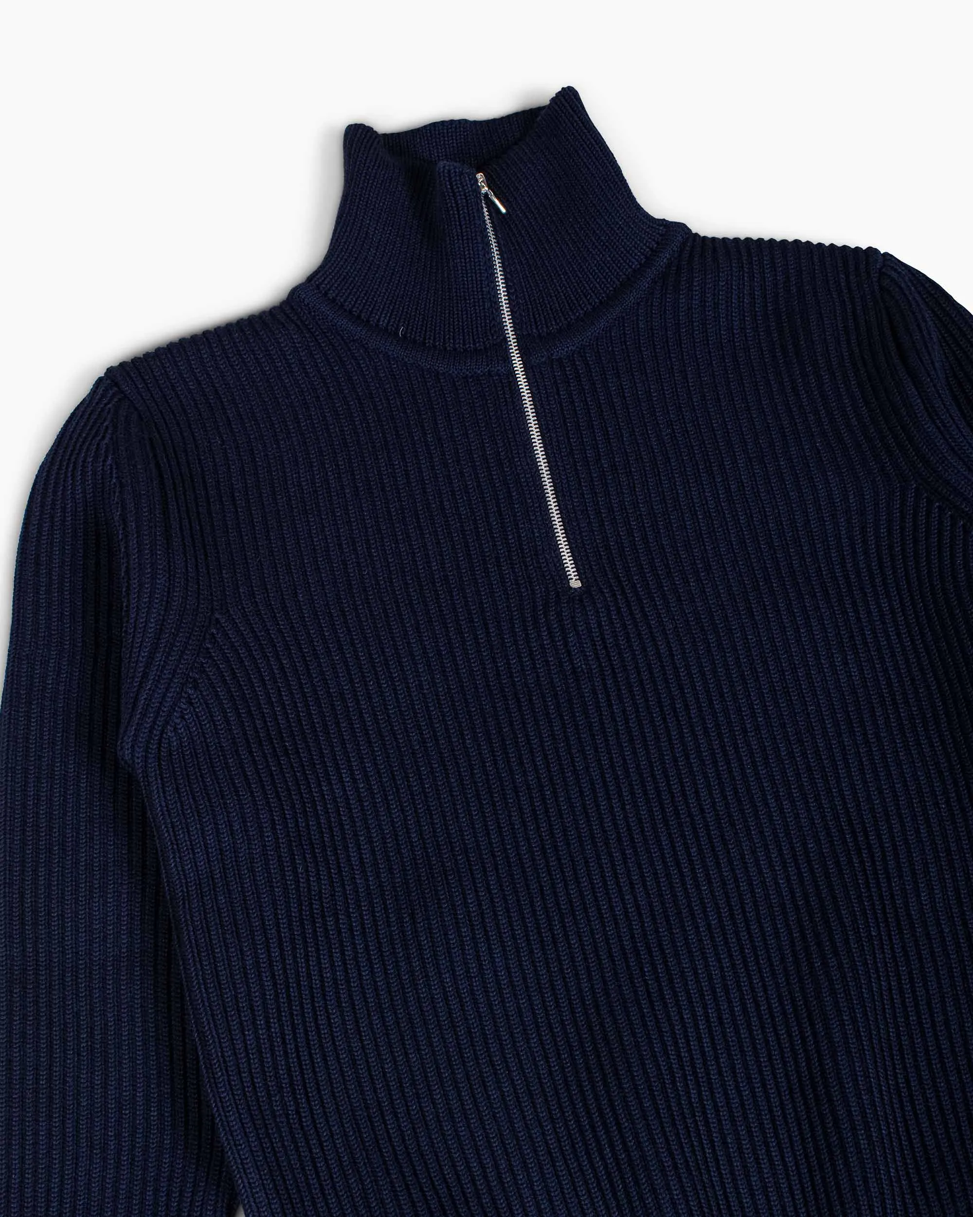 Andersen-Andersen Navy Half-Zip Navy Blue