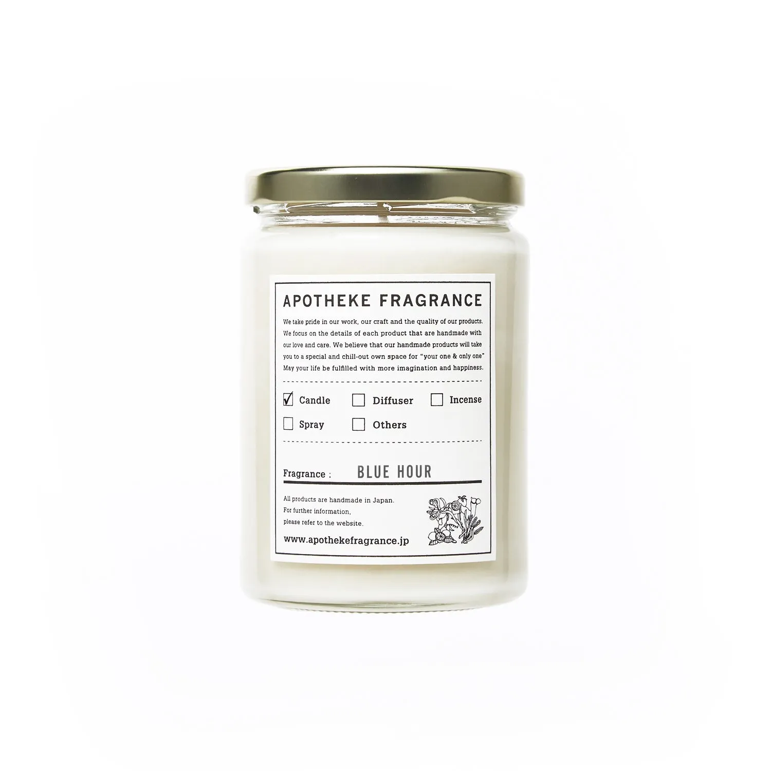 Apotheke Fragrance Glass Jar Candle 