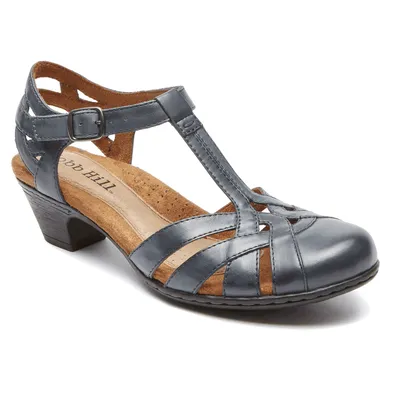  Aubrey T Strap Sandal in Navy CLOSEOUTS  