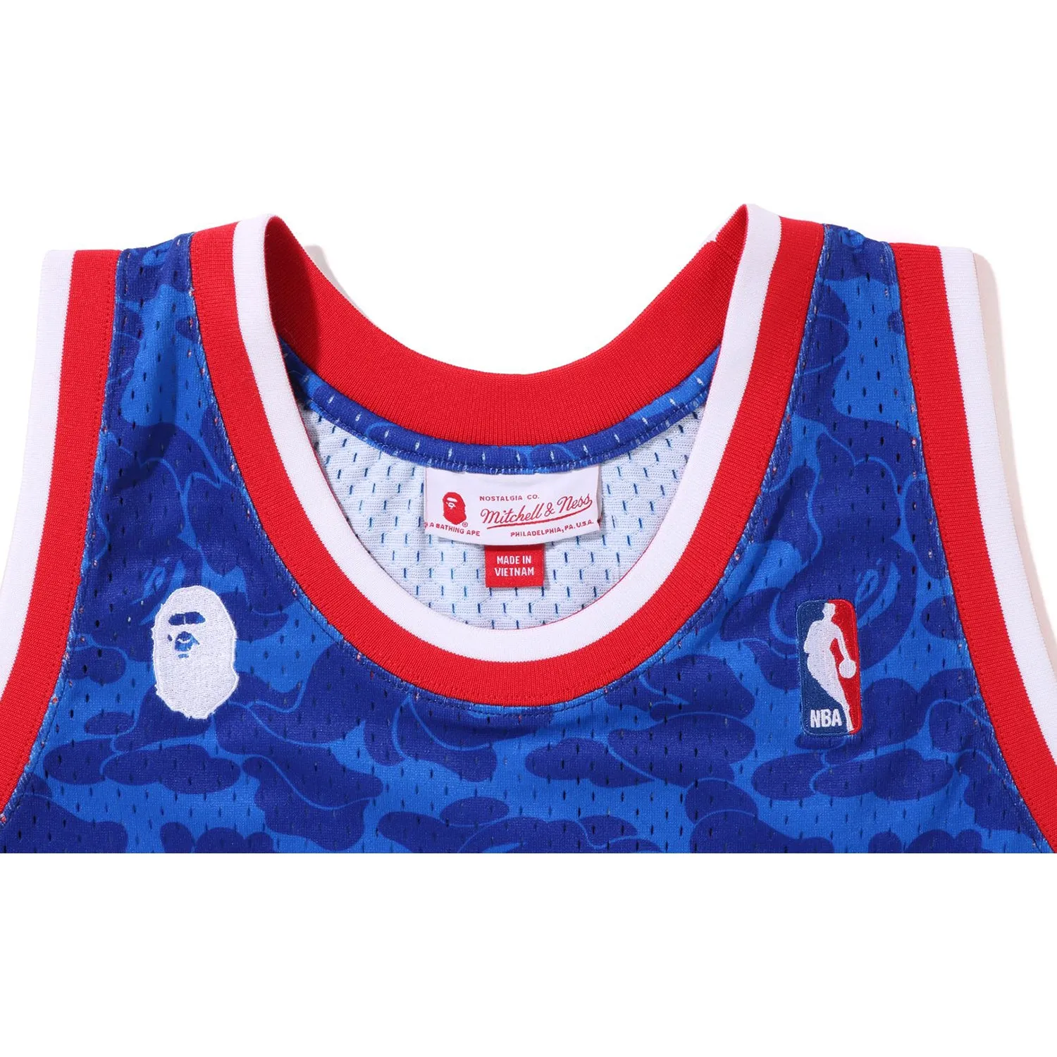 BAPE X MITCHELL & NESS BROOKLYN NETS JERSEY TANK TOP MENS