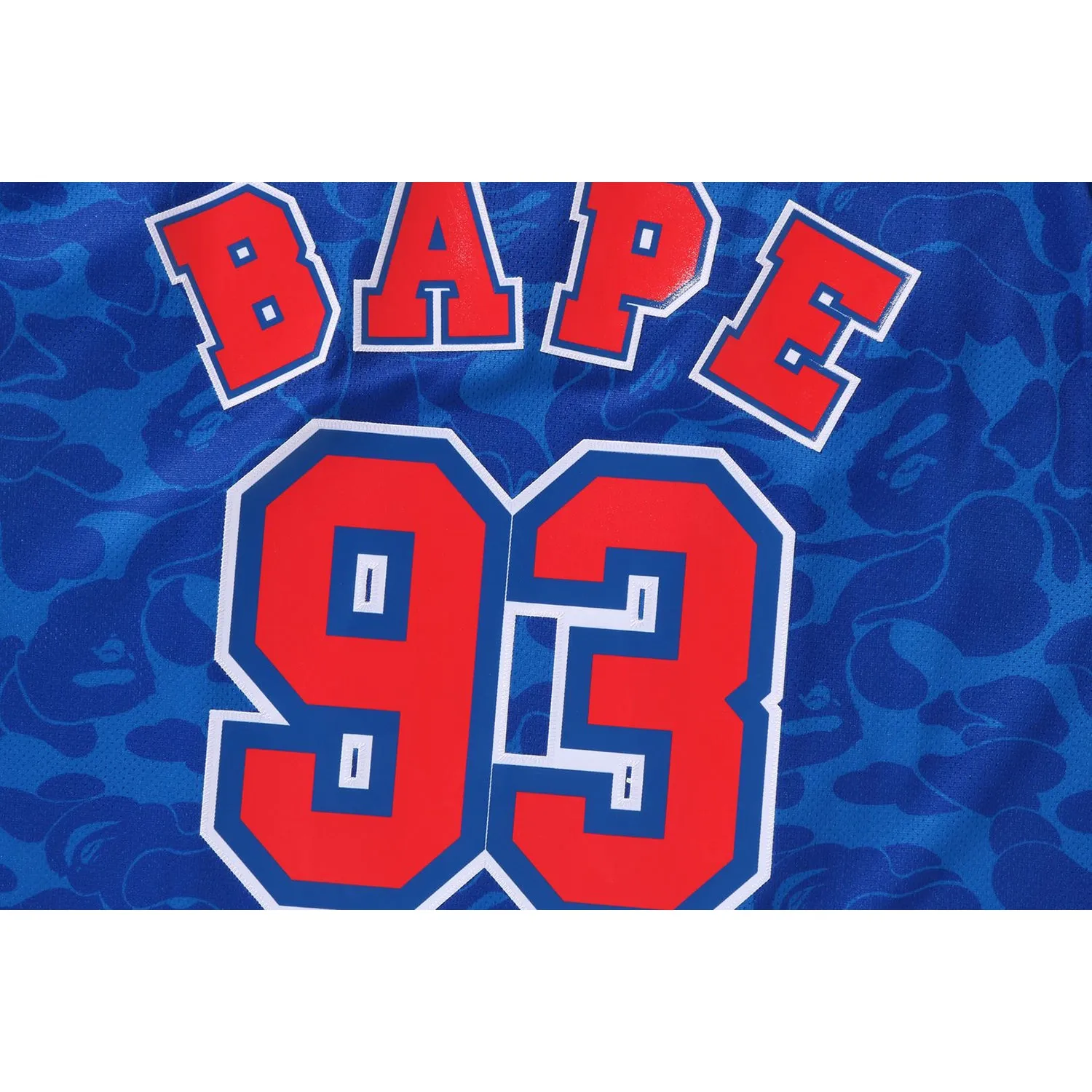 BAPE X MITCHELL & NESS NHL NEW YORK RANGERS MESH HOCKEY JERSEY L/S TEE MENS