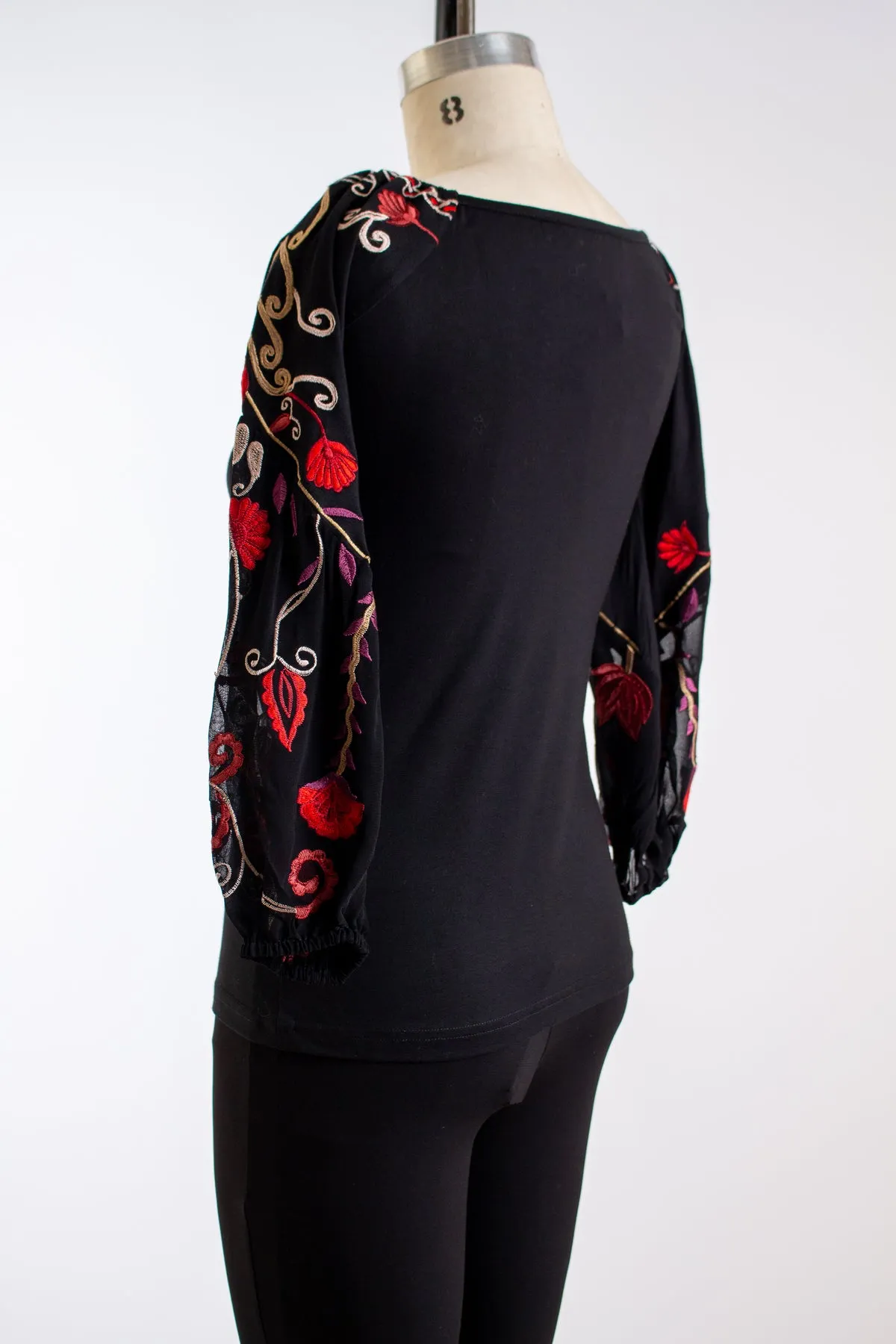 Black and Red Vintage Top