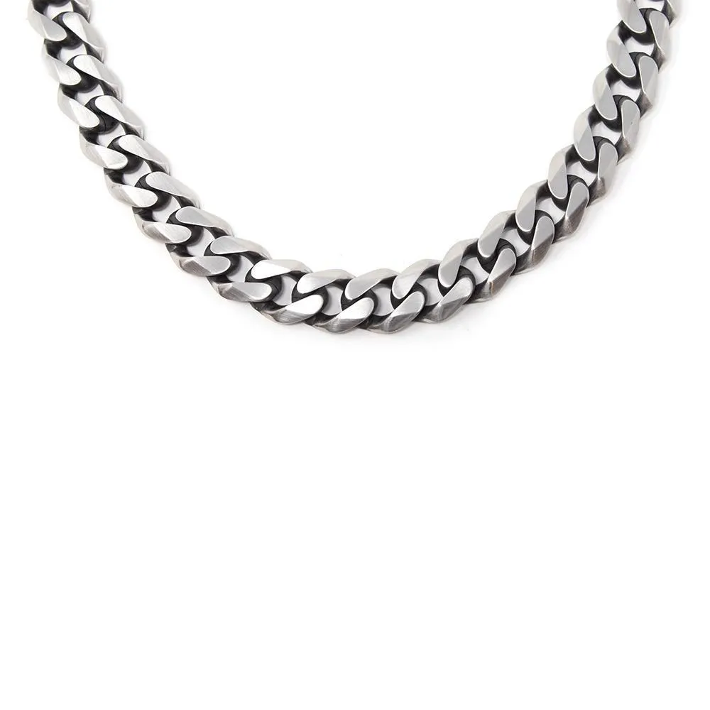 Black Oxide Stainless Steel Curb Chain Necklace