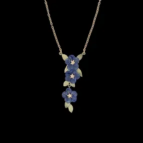 Blue Violet 16 Inch Adjustable Pendant Necklace by Michael Michaud