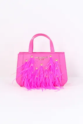 Borsa Mini Piume Fuchsia