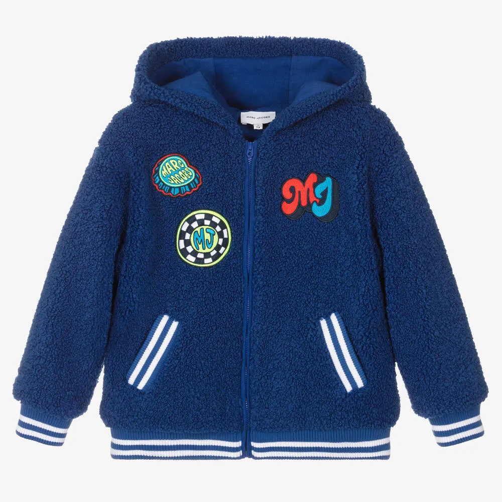 Boys Blue Borg Fleece Zip-Up Top