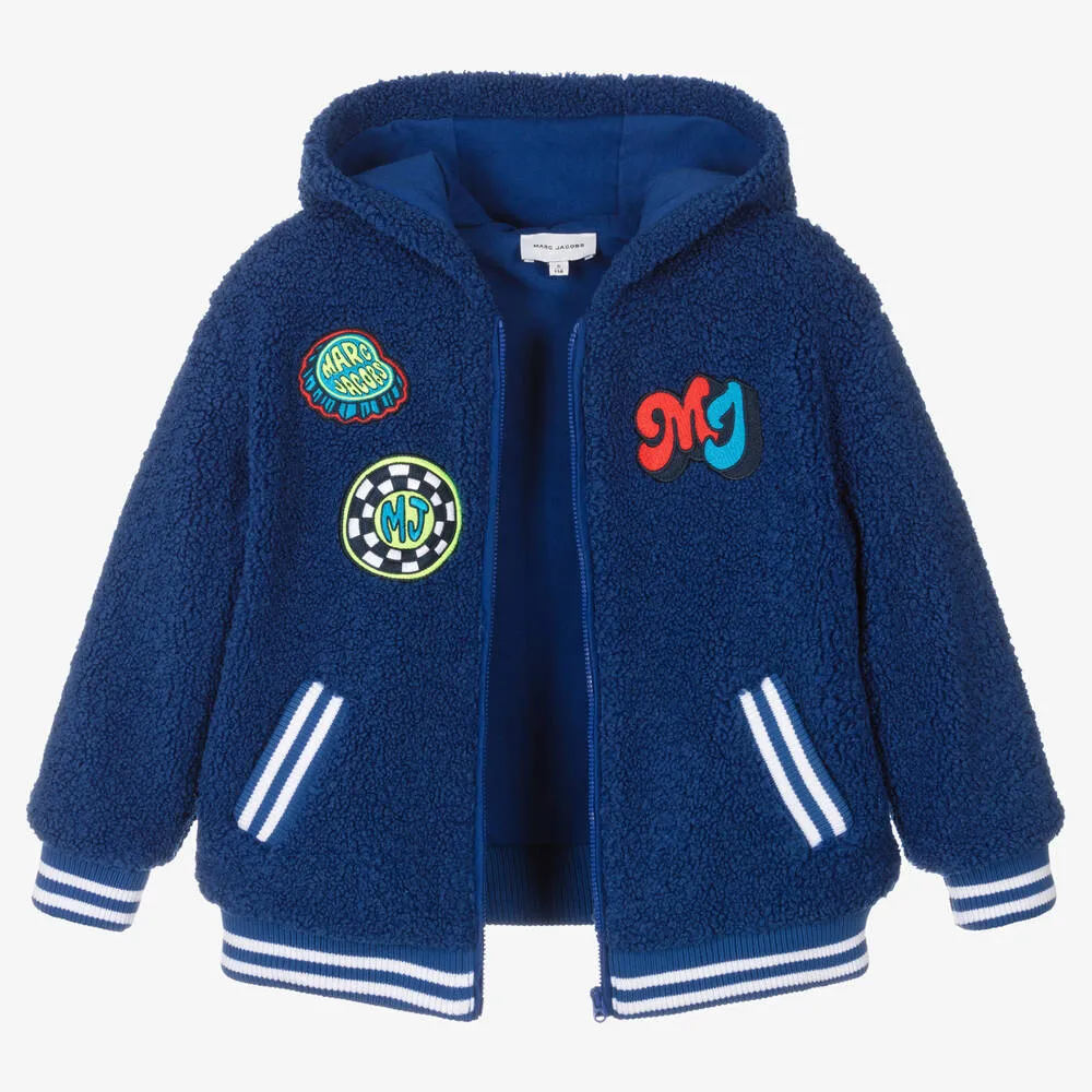 Boys Blue Borg Fleece Zip-Up Top