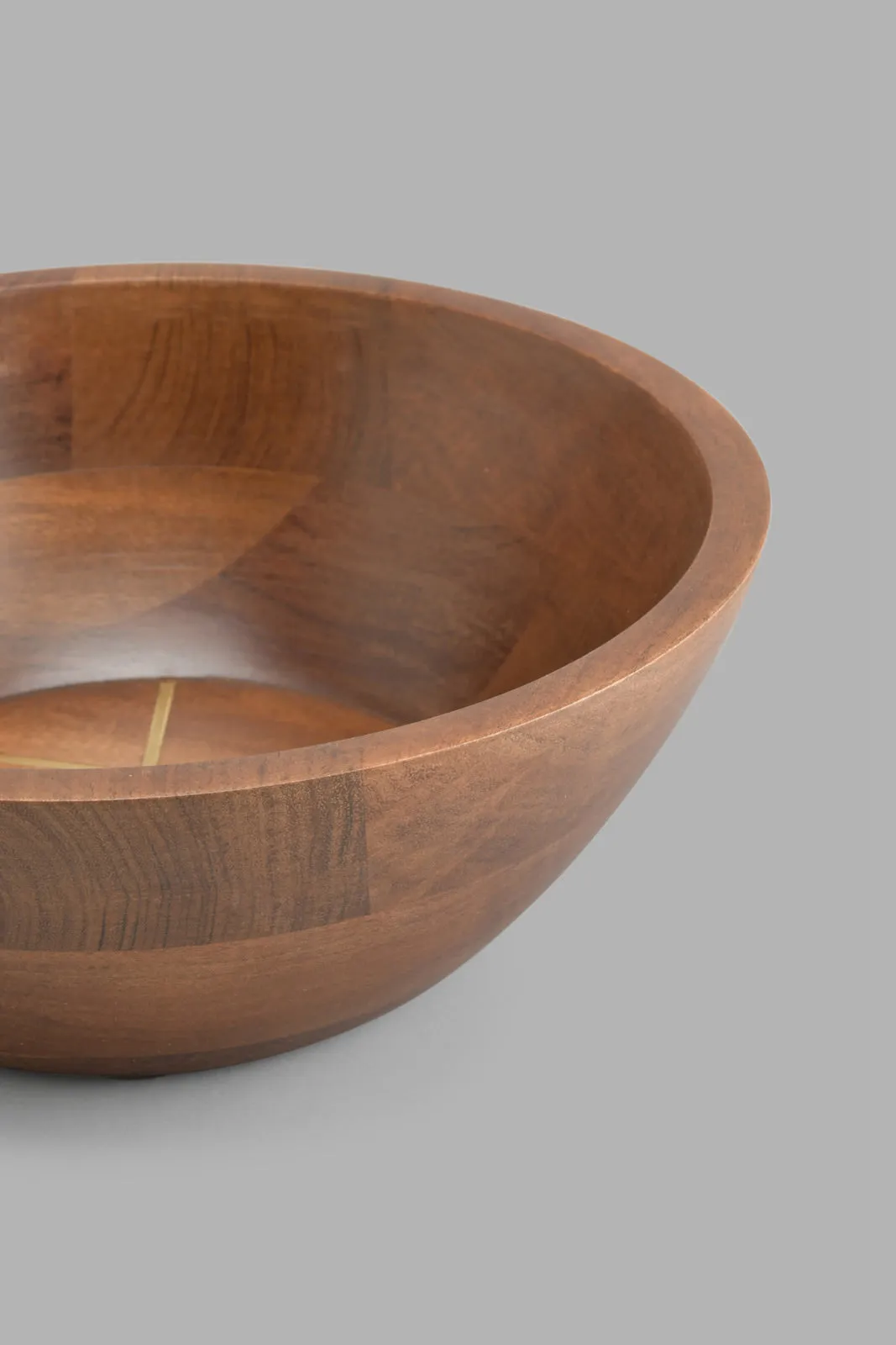 Brown Wooden Round Bowl