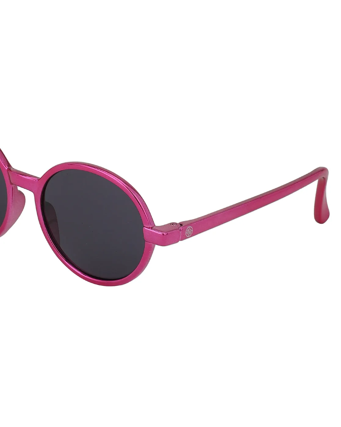 Carlton London Black Lens & Pink Round Sunglasses For Girl