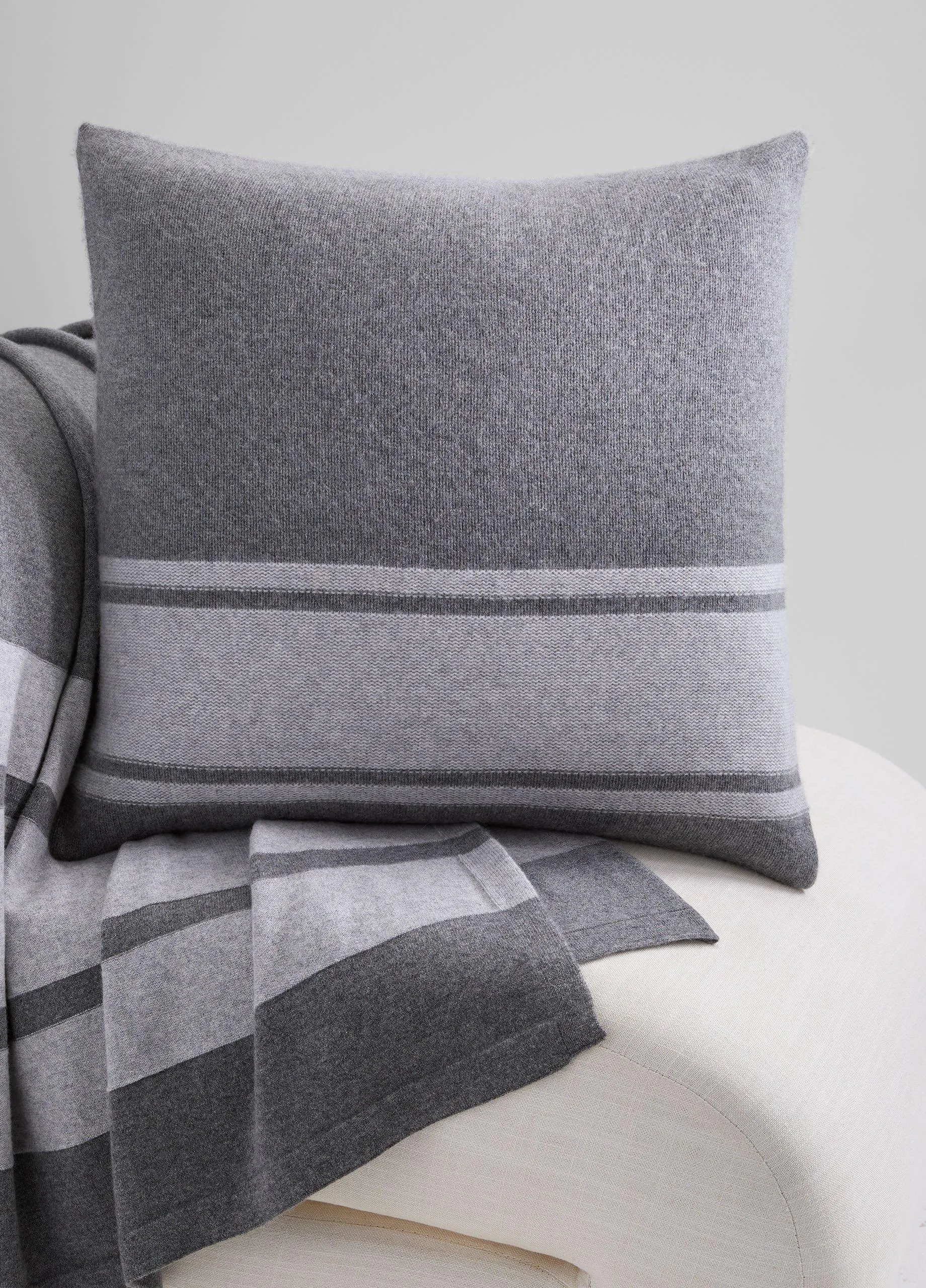 Cashmere Jersey Stripe Pillow