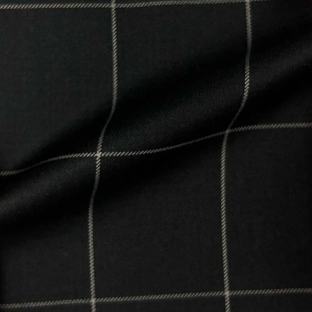 Charcoal Grey Windowpane