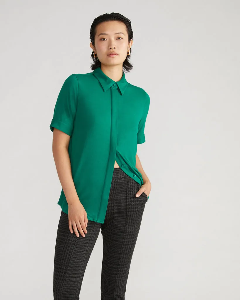 Chelsea Liquid Jersey Short Sleeve Shirt - Lily Pad