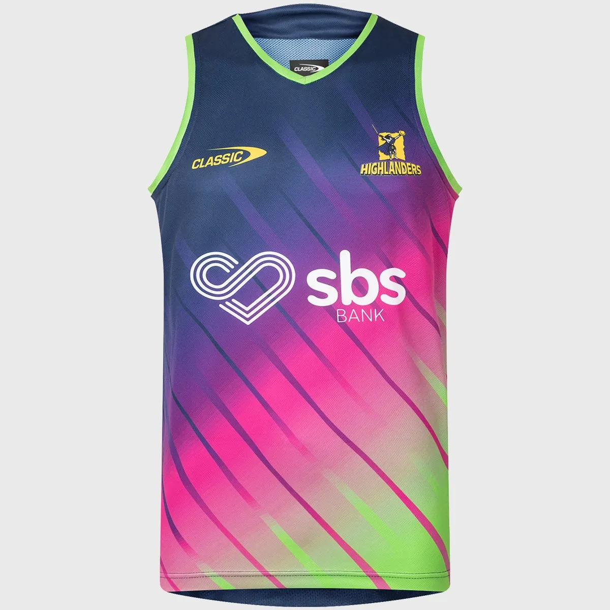 Classic Highlanders Super Rugby Training Singlet Navy 2025