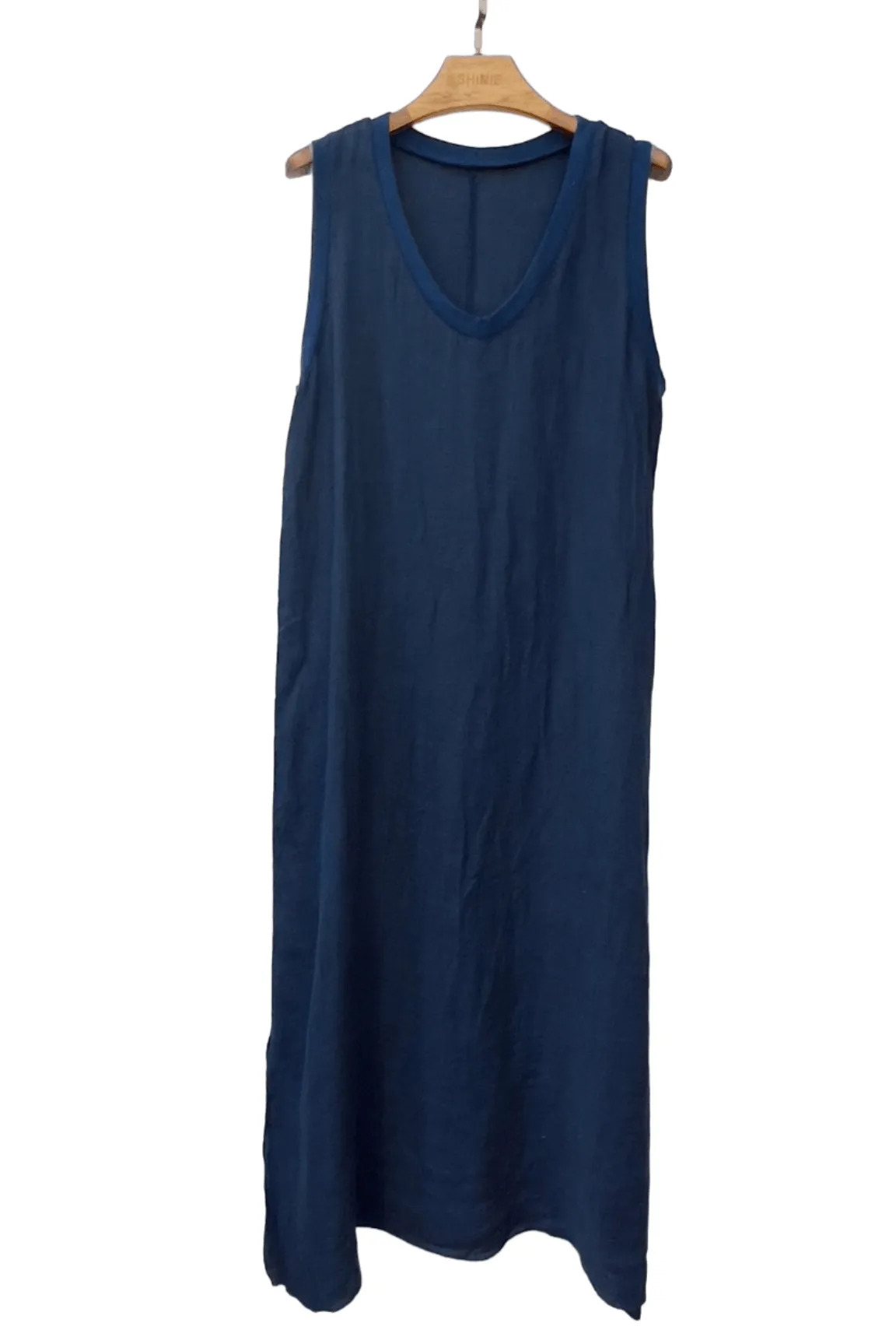 Clever Alice Linen Maxi in Navy