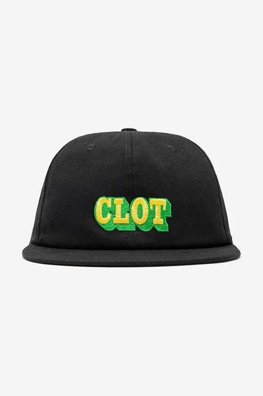 CLOT cotton baseball cap black color