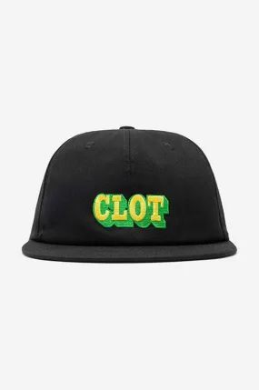 CLOT cotton baseball cap black color