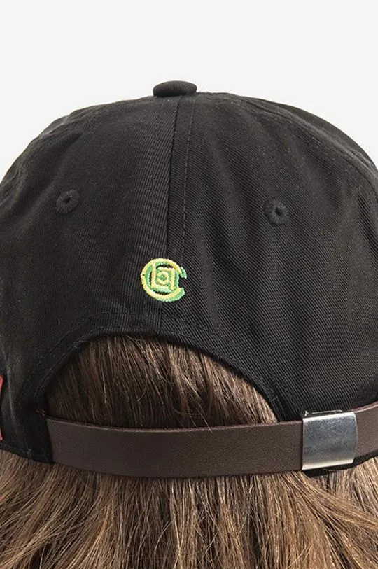 CLOT cotton baseball cap black color