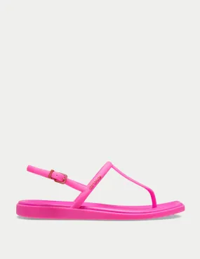 Crocs Women's Miami Flat Sandals - 6 - Pink, Pink