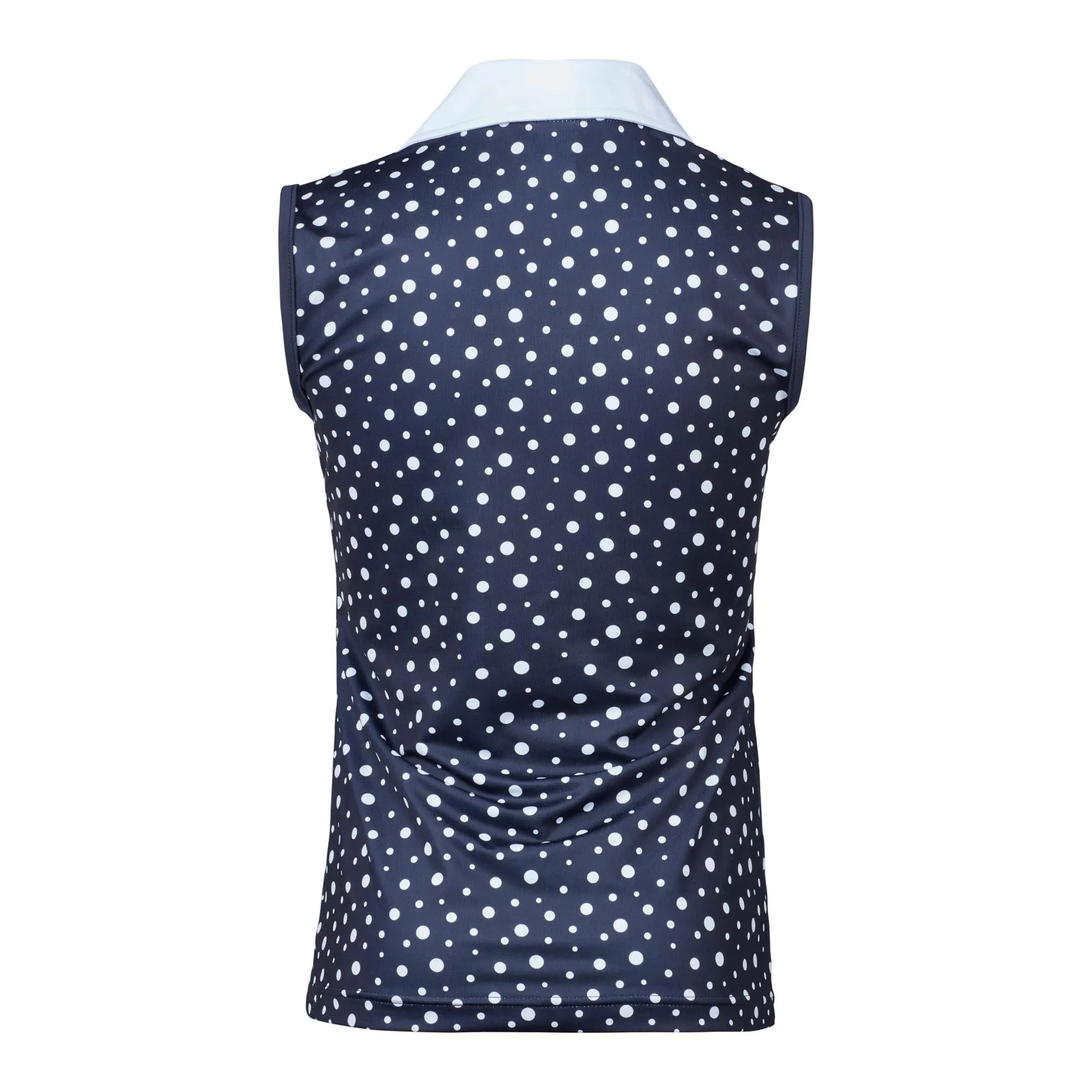 Daily Sports Ladies Spotty S/Less Golf Polo Shirt Navy