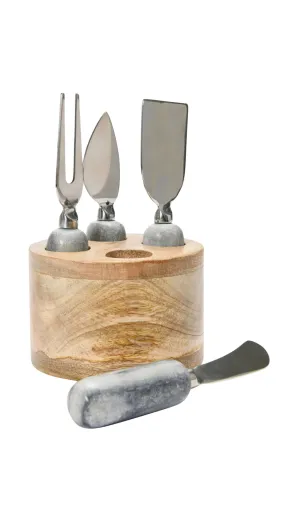 DF4998 4pc Cheese Knife Wood