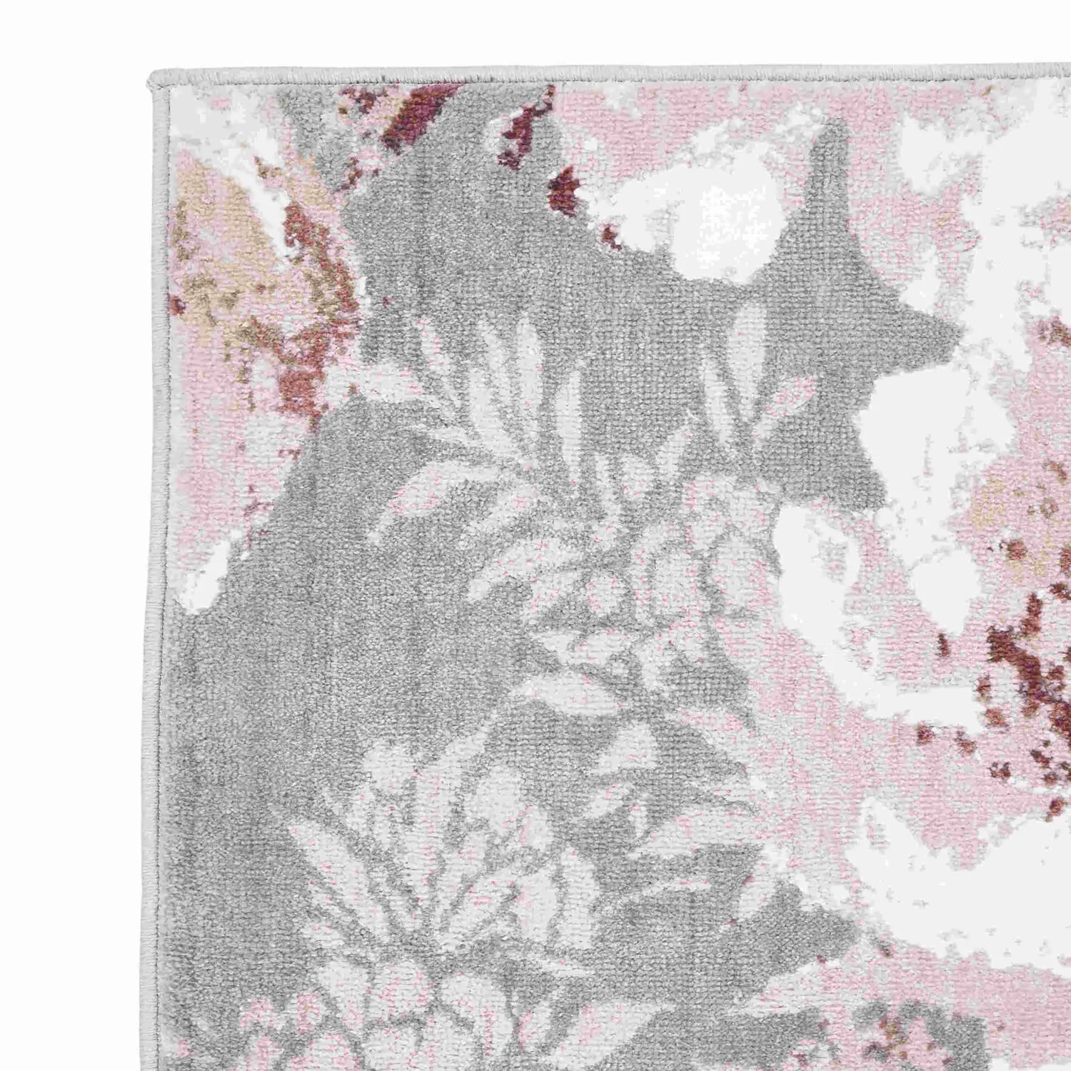 Dramatic Floral Rug - Grey