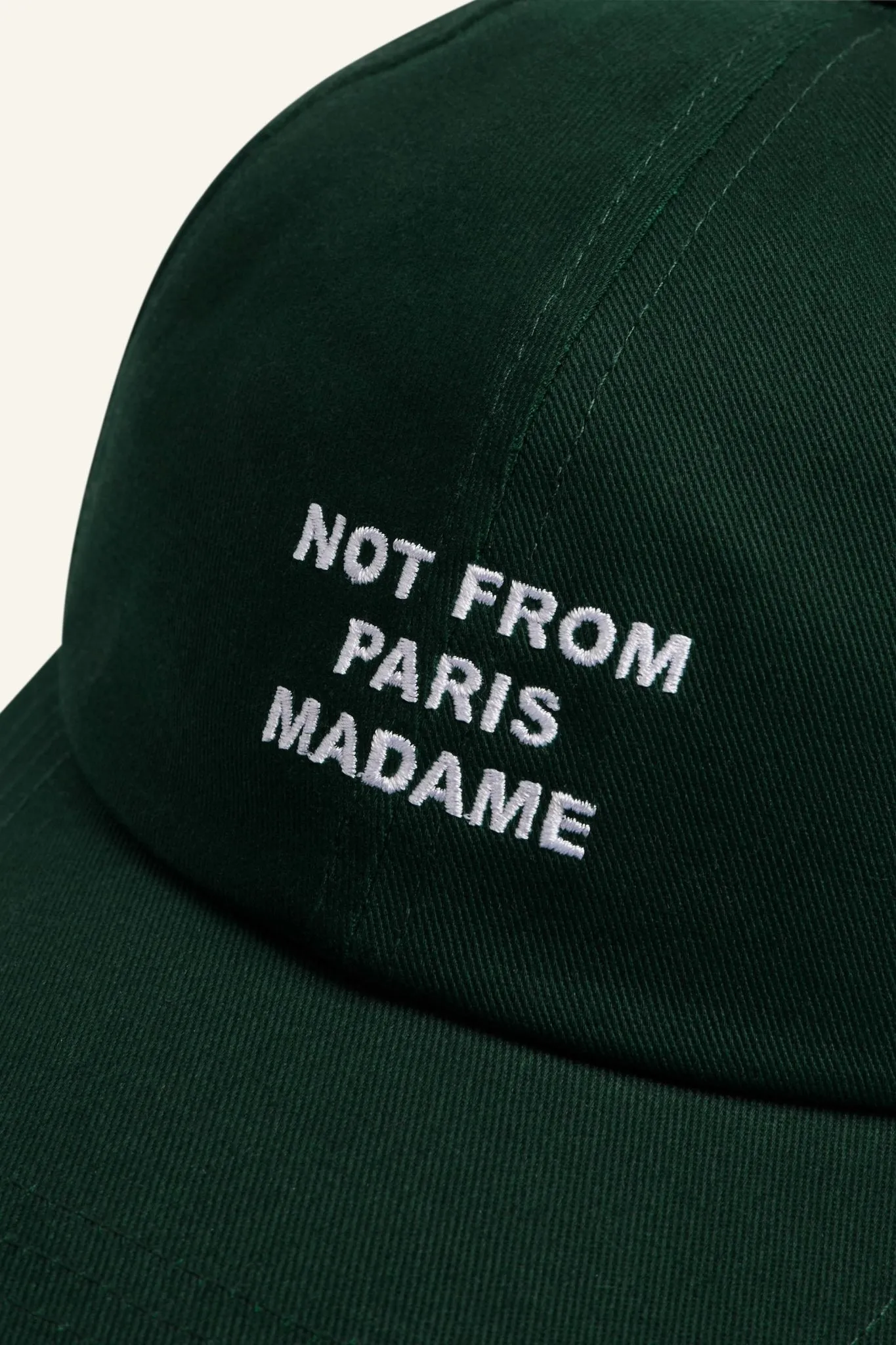 Drle de Monsieur - La Casquette Dark Green Slogan