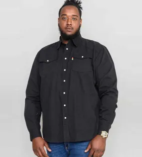 Duke Big Mens Long Sleeve Black Denim Shirt Western Style (WESTERN BLACK)