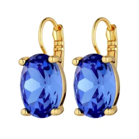 Dyrberg/Kern - Chantal Gold Earrings Sapphire Blue