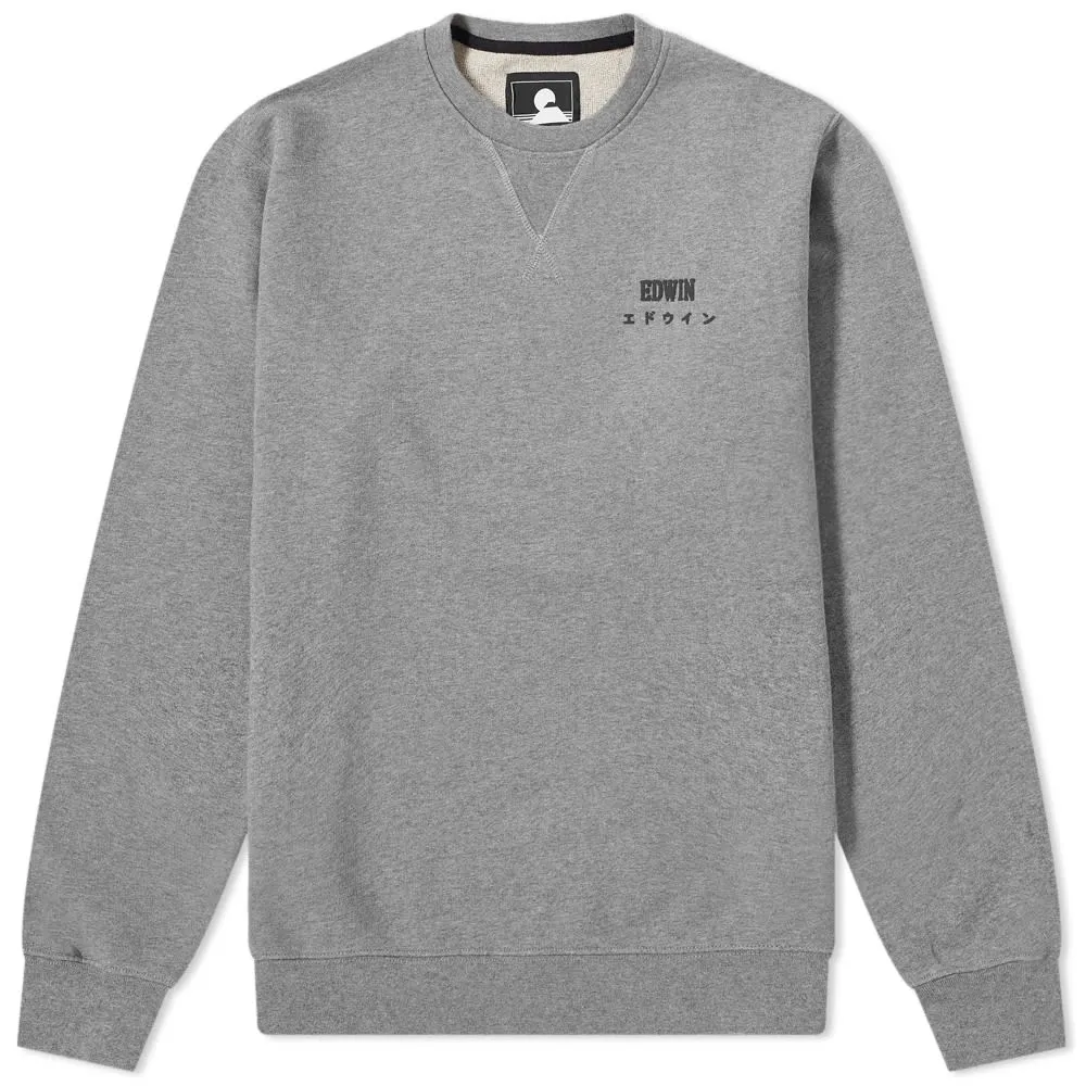 Edwin Base Crew SweatMid Grey Marl