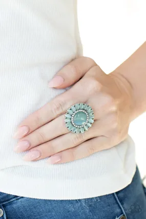 Elegantly Eden - Blue ~ Paparazzi Ring