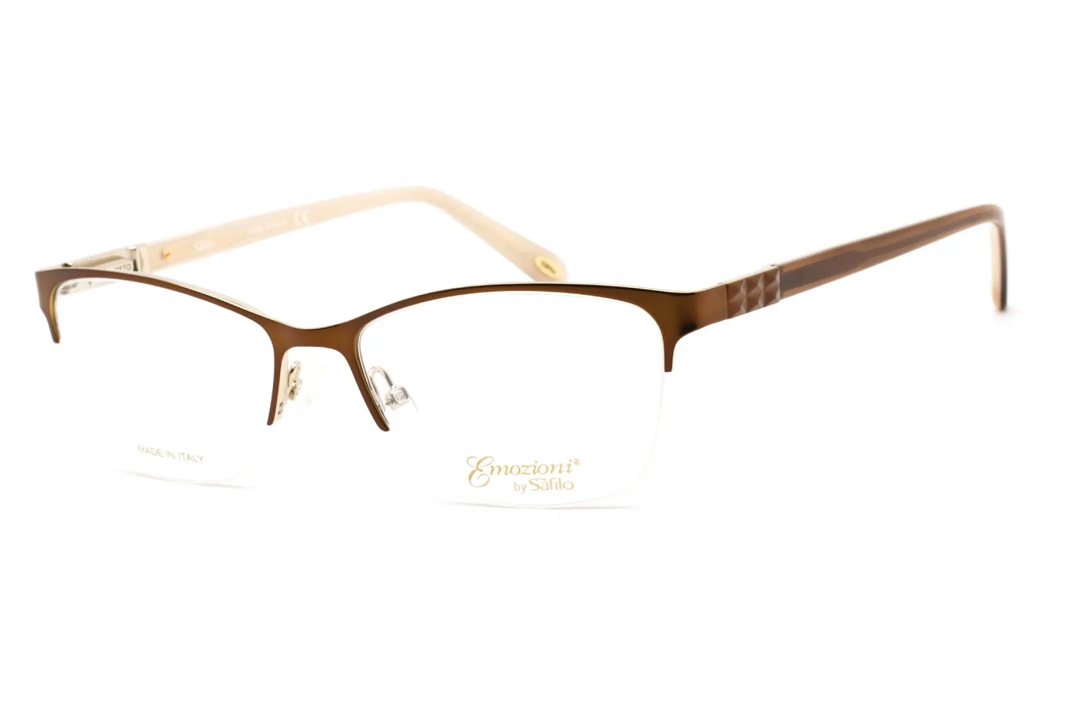 Emozioni 4379 Eyeglasses Brown Gold / Clear Lens