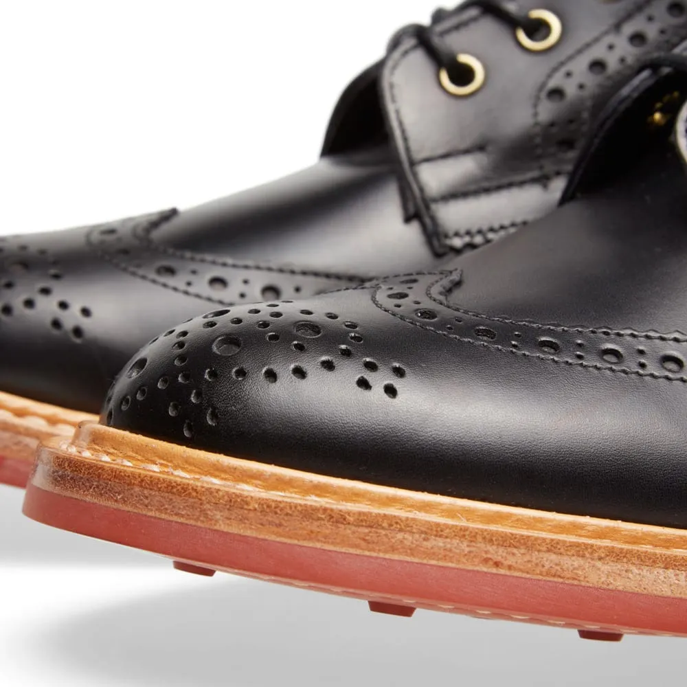 END. x Tricker's Jimmy Brogue BootBlack Calf & Red