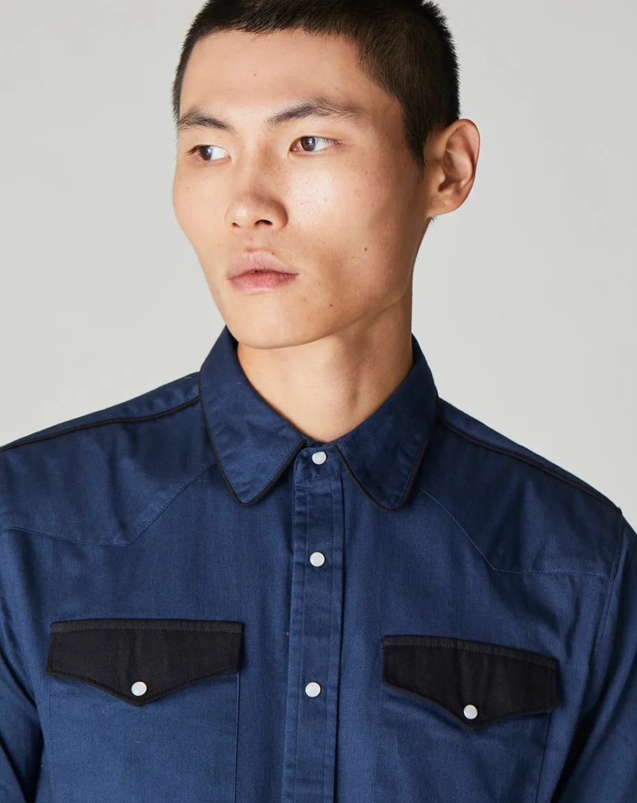 ERSATZ WESTERN MEN’S SHIRT | NAVY