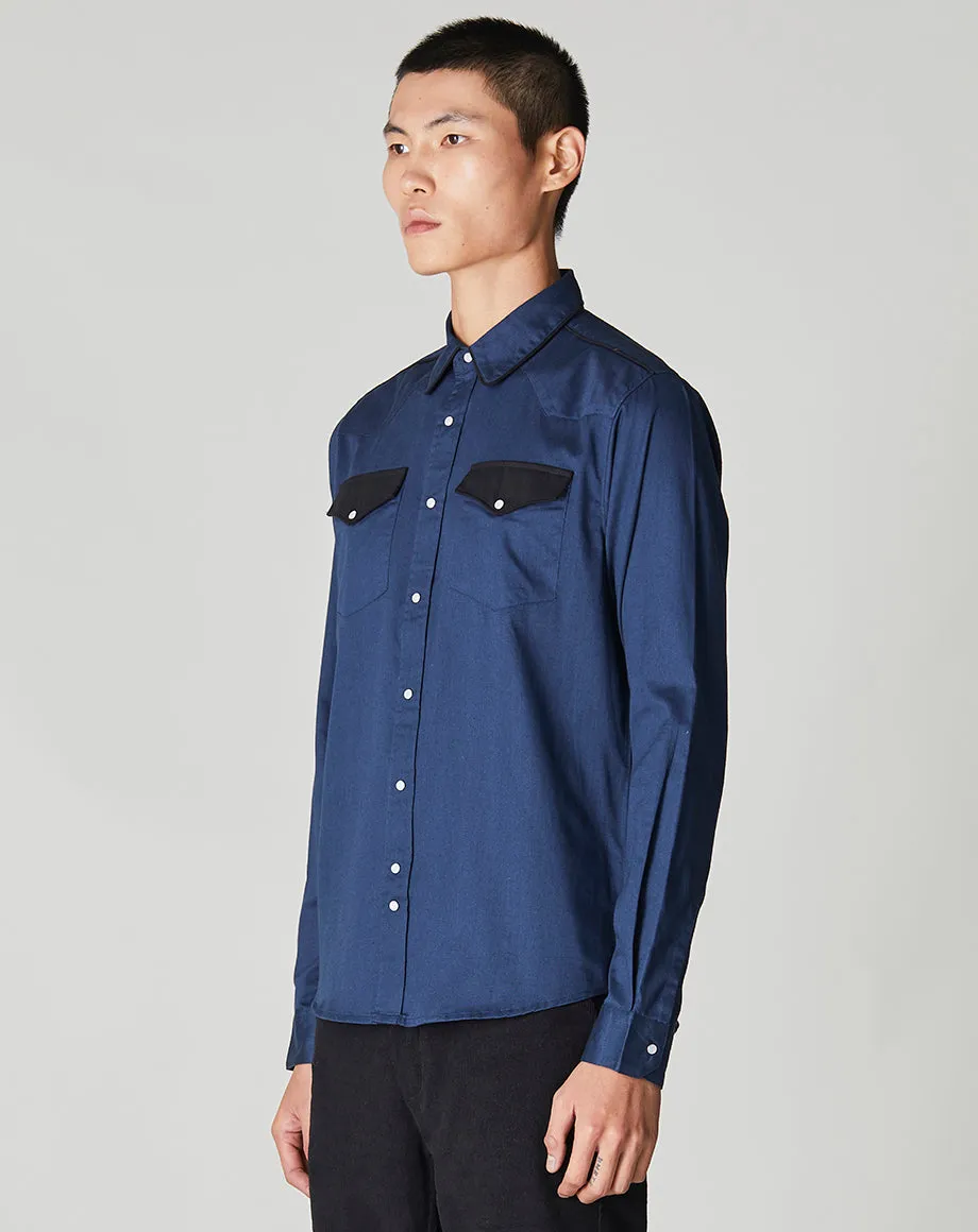 ERSATZ WESTERN MEN’S SHIRT | NAVY