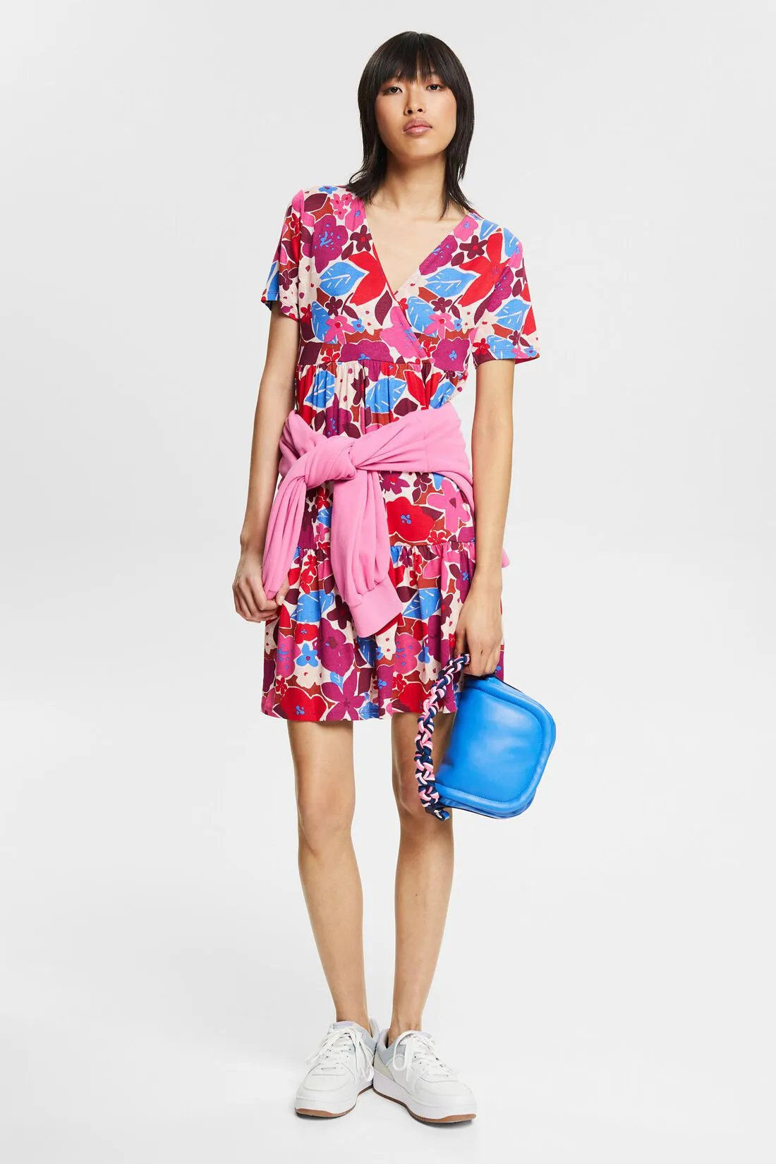 Esprit Viscose AOP Crepe Floral Dress