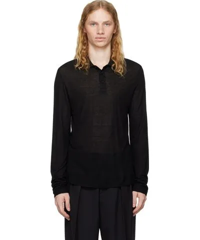 Filippa K Black Jersey Polo